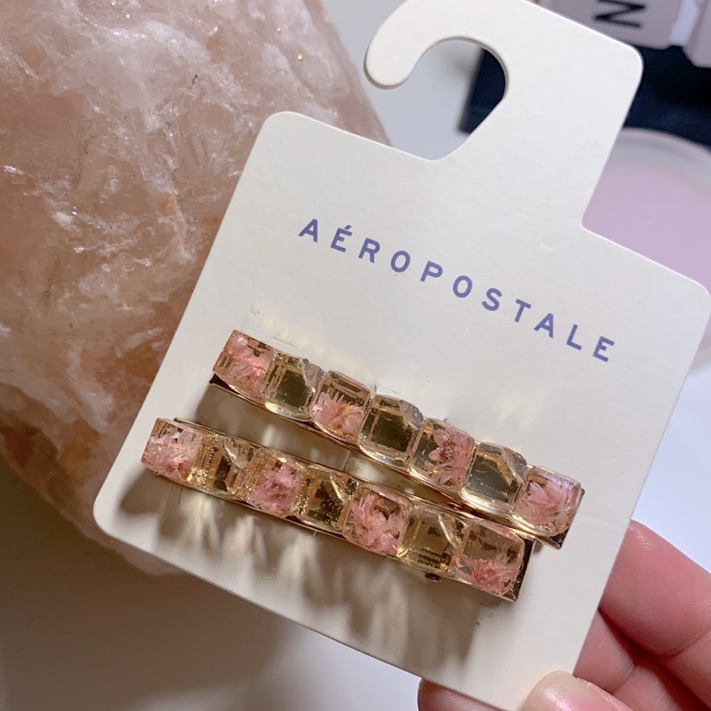 BRAND NEW AEROPOSTALE Hair Clips with Flower Petals. Beautiful hair clips!!